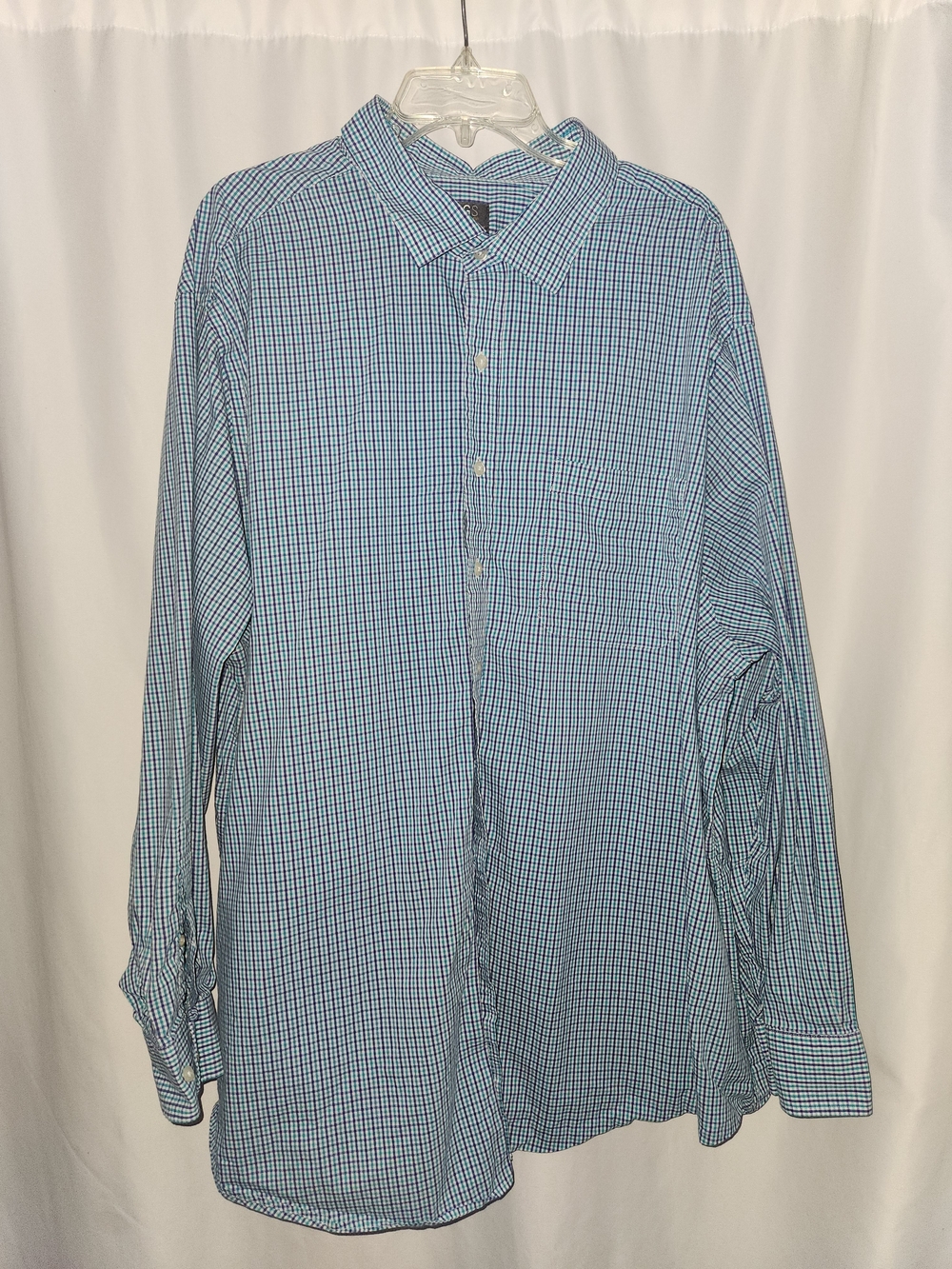 Men's Purple/Teal Micro-Check Dress Shirt #crisp #tailored #business #polished